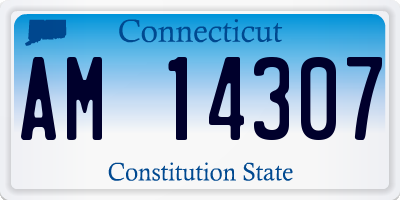 CT license plate AM14307