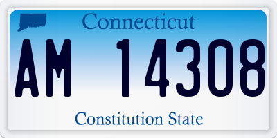 CT license plate AM14308