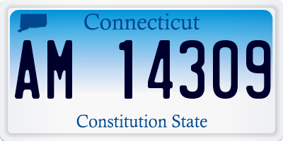 CT license plate AM14309