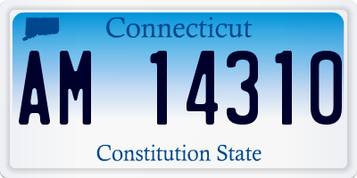 CT license plate AM14310