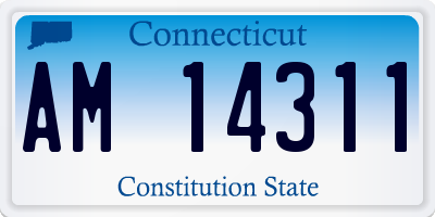 CT license plate AM14311