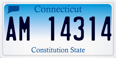 CT license plate AM14314