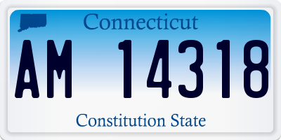 CT license plate AM14318