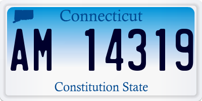 CT license plate AM14319