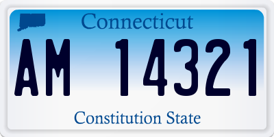 CT license plate AM14321