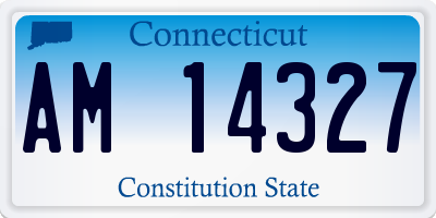 CT license plate AM14327