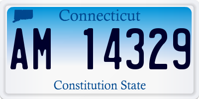 CT license plate AM14329