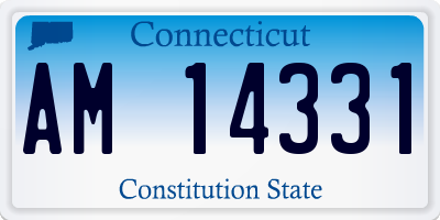 CT license plate AM14331