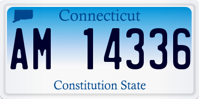 CT license plate AM14336