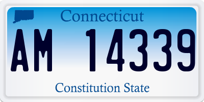 CT license plate AM14339