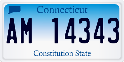 CT license plate AM14343