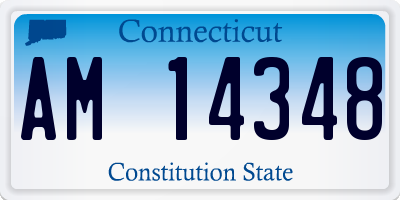 CT license plate AM14348
