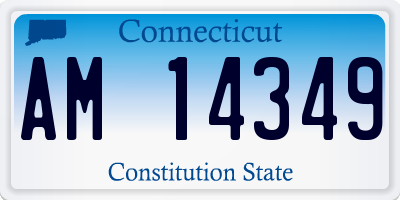 CT license plate AM14349