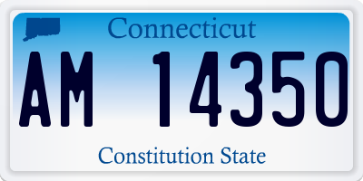 CT license plate AM14350