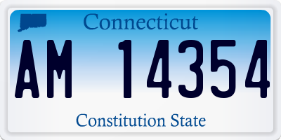 CT license plate AM14354