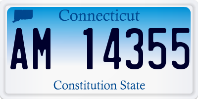 CT license plate AM14355