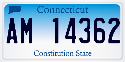 CT license plate AM14362