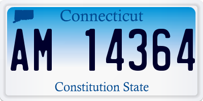 CT license plate AM14364