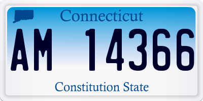 CT license plate AM14366
