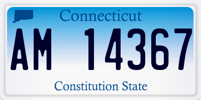 CT license plate AM14367