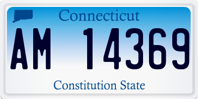 CT license plate AM14369