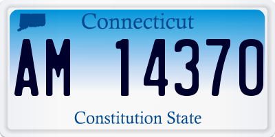 CT license plate AM14370