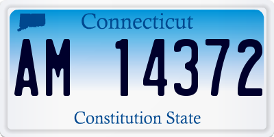 CT license plate AM14372