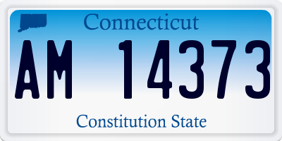 CT license plate AM14373