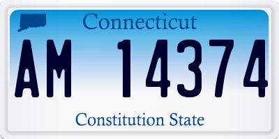 CT license plate AM14374