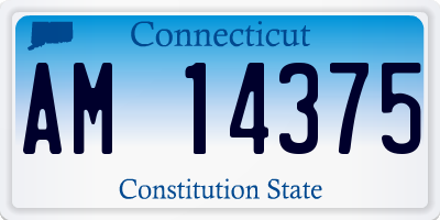 CT license plate AM14375