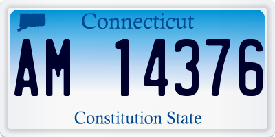 CT license plate AM14376