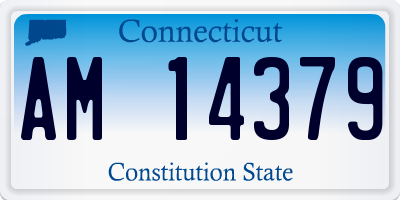 CT license plate AM14379
