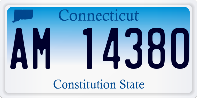 CT license plate AM14380
