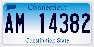 CT license plate AM14382