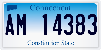 CT license plate AM14383