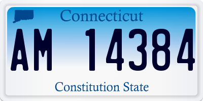 CT license plate AM14384