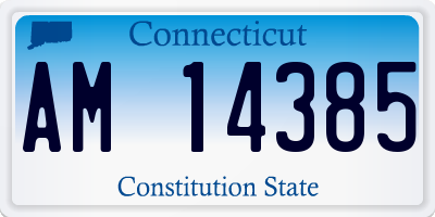 CT license plate AM14385