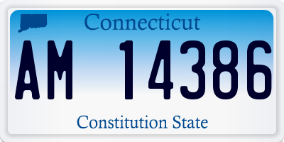 CT license plate AM14386