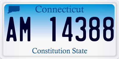 CT license plate AM14388
