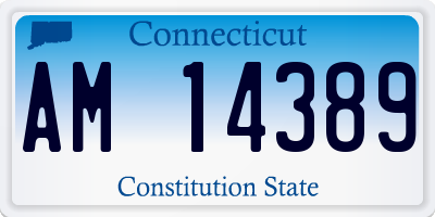 CT license plate AM14389
