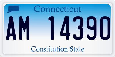 CT license plate AM14390