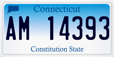 CT license plate AM14393