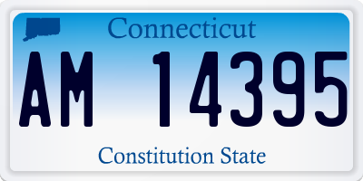 CT license plate AM14395