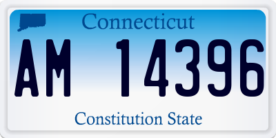 CT license plate AM14396