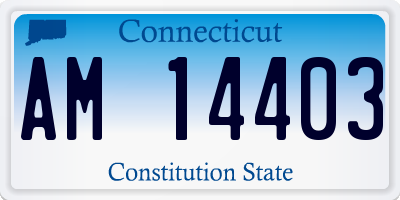 CT license plate AM14403