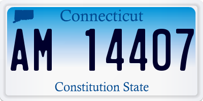 CT license plate AM14407