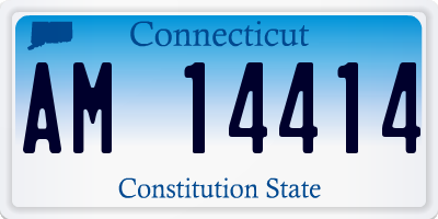 CT license plate AM14414