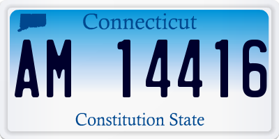 CT license plate AM14416
