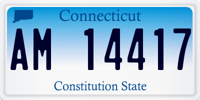 CT license plate AM14417
