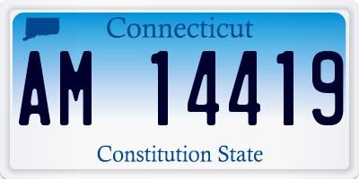 CT license plate AM14419